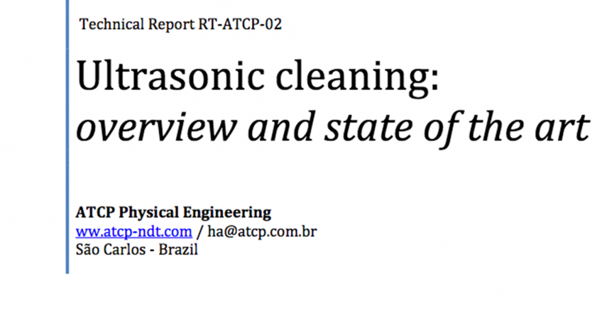 Ultrasonic cleaning: overview and state of the art